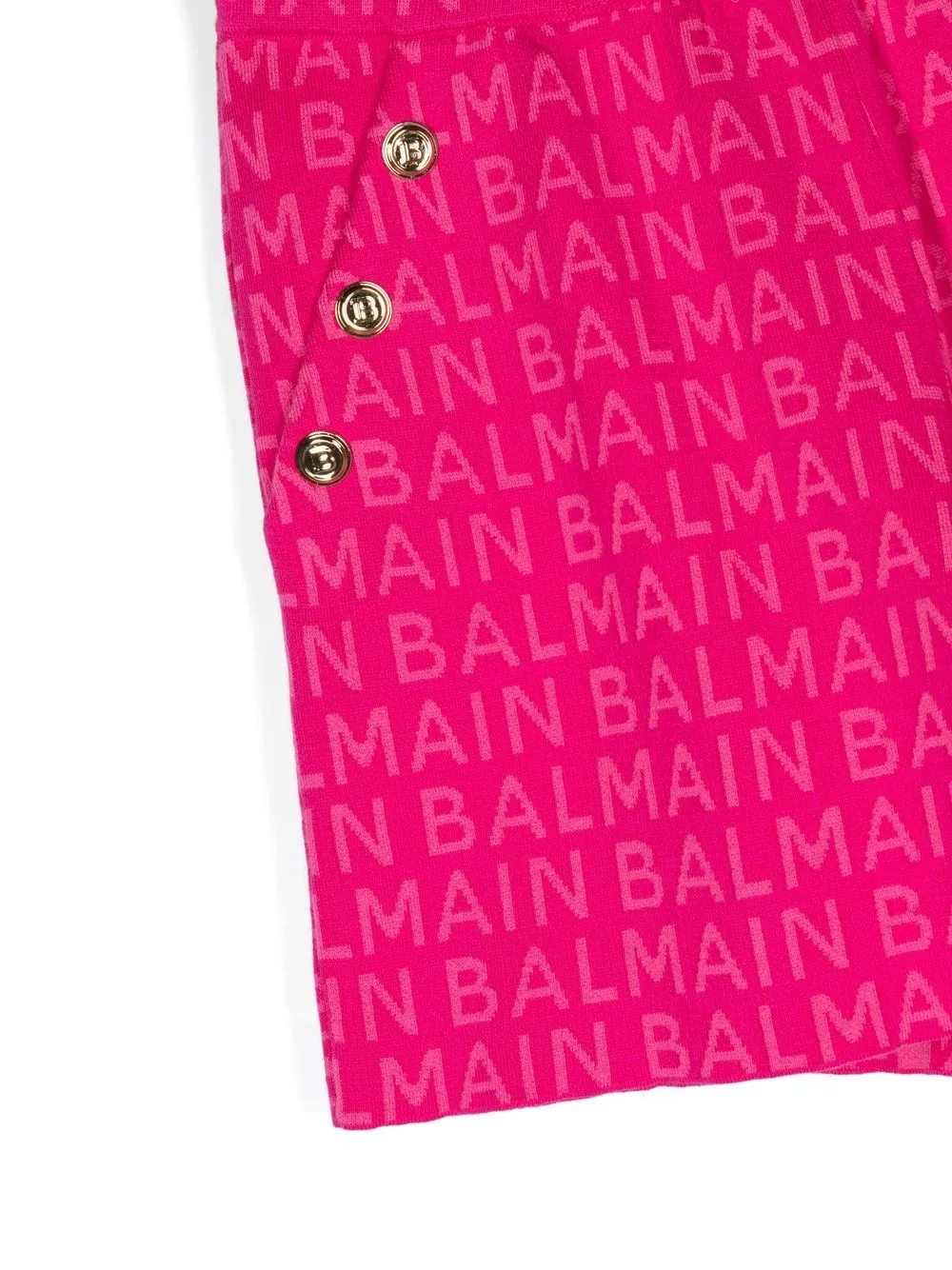 Logo-Print Button-Detail Shorts