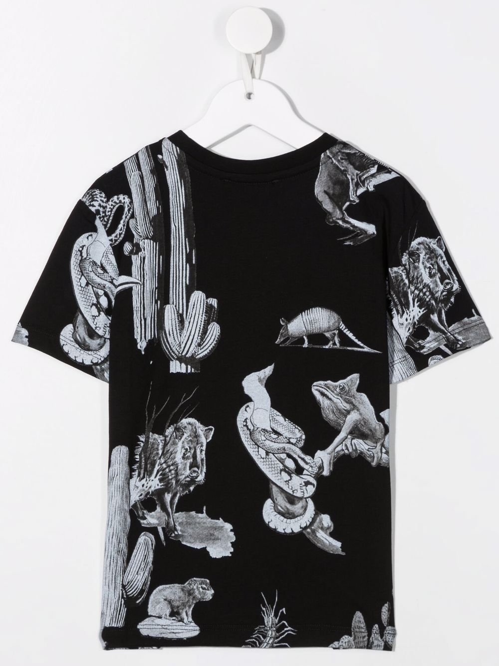 фото Neil barrett kids animals print t-shirt