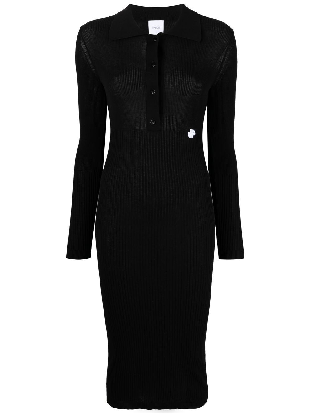 Patou logo-embroidered Knitted Dress - Farfetch