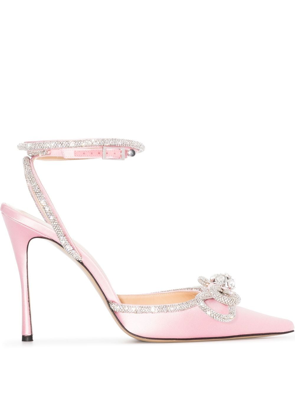 Image 1 of MACH & MACH crystal-bow pointed-toe pumps