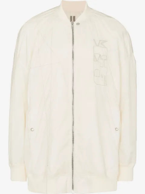 Rick Owens DRKSHDW embroidered logo bomber jacket