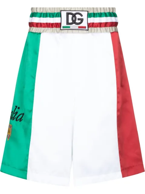 Dolce & Gabbana bermudas Italia con diseño colour block 