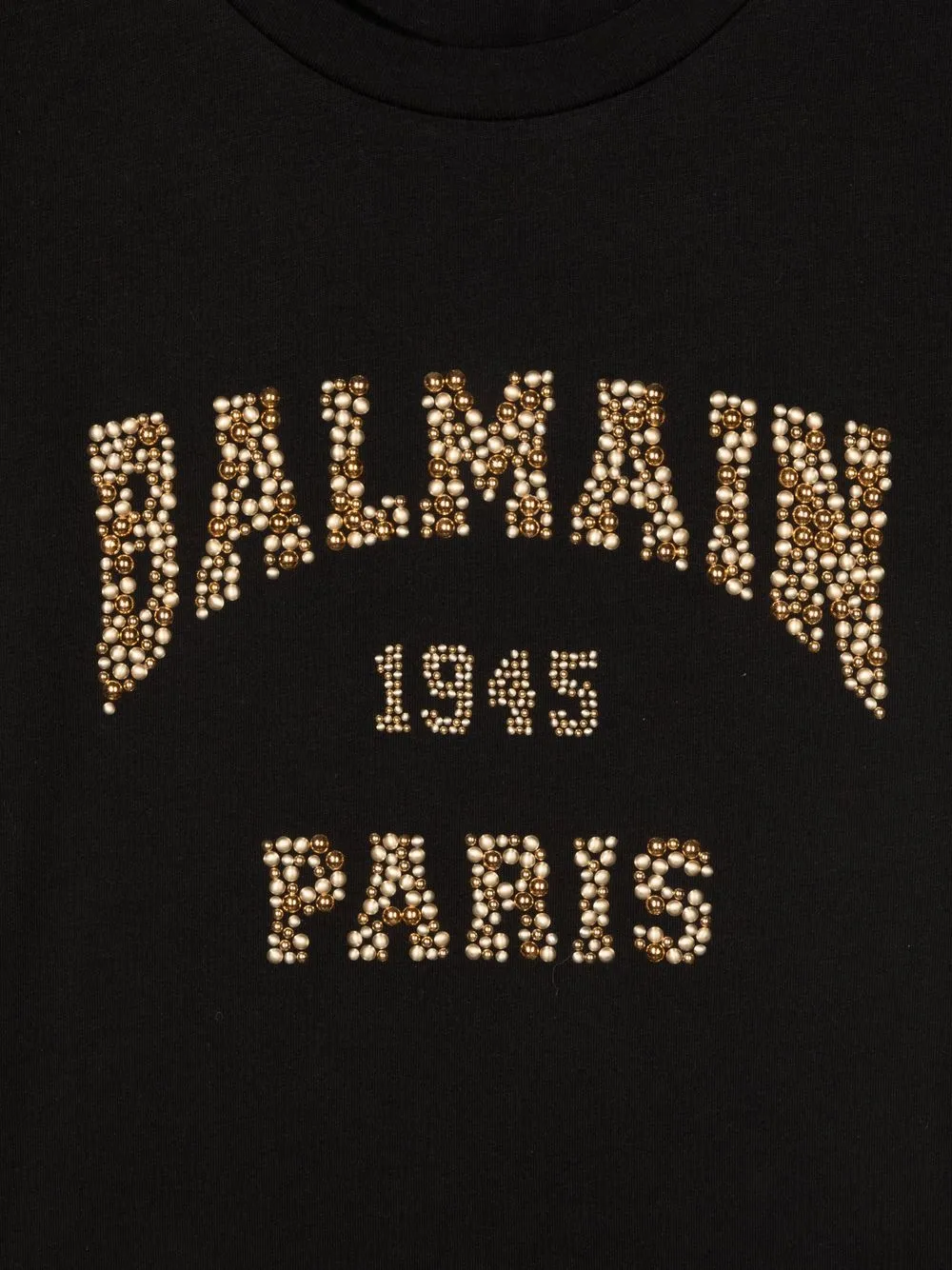  Balmain Kids T Shirt Mit Logo Verzierung   Schwarz 