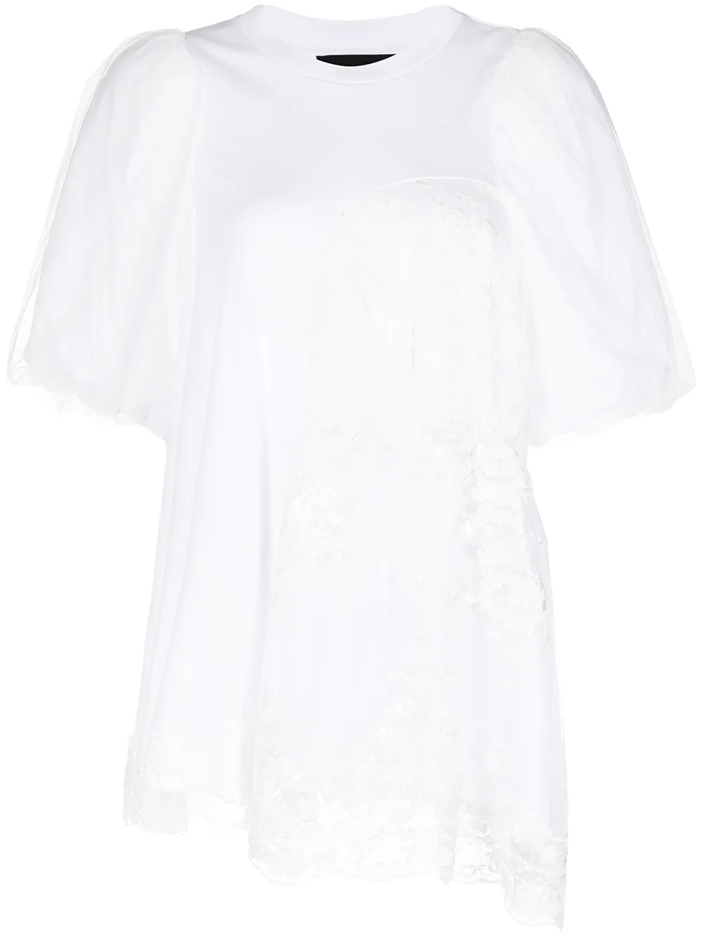 

Simone Rocha blusa con mangas farol - Blanco