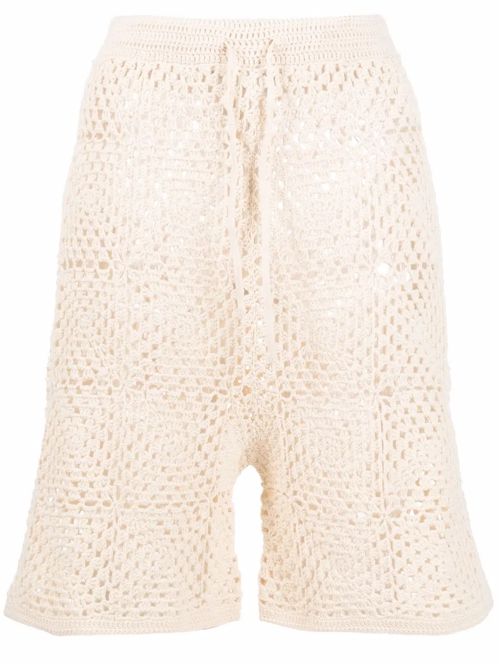 Nanushka crochet organic-cotton Bermuda shorts