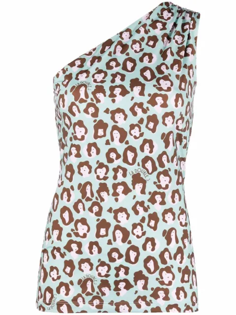 La DoubleJ top con motivo Lady Leopard
