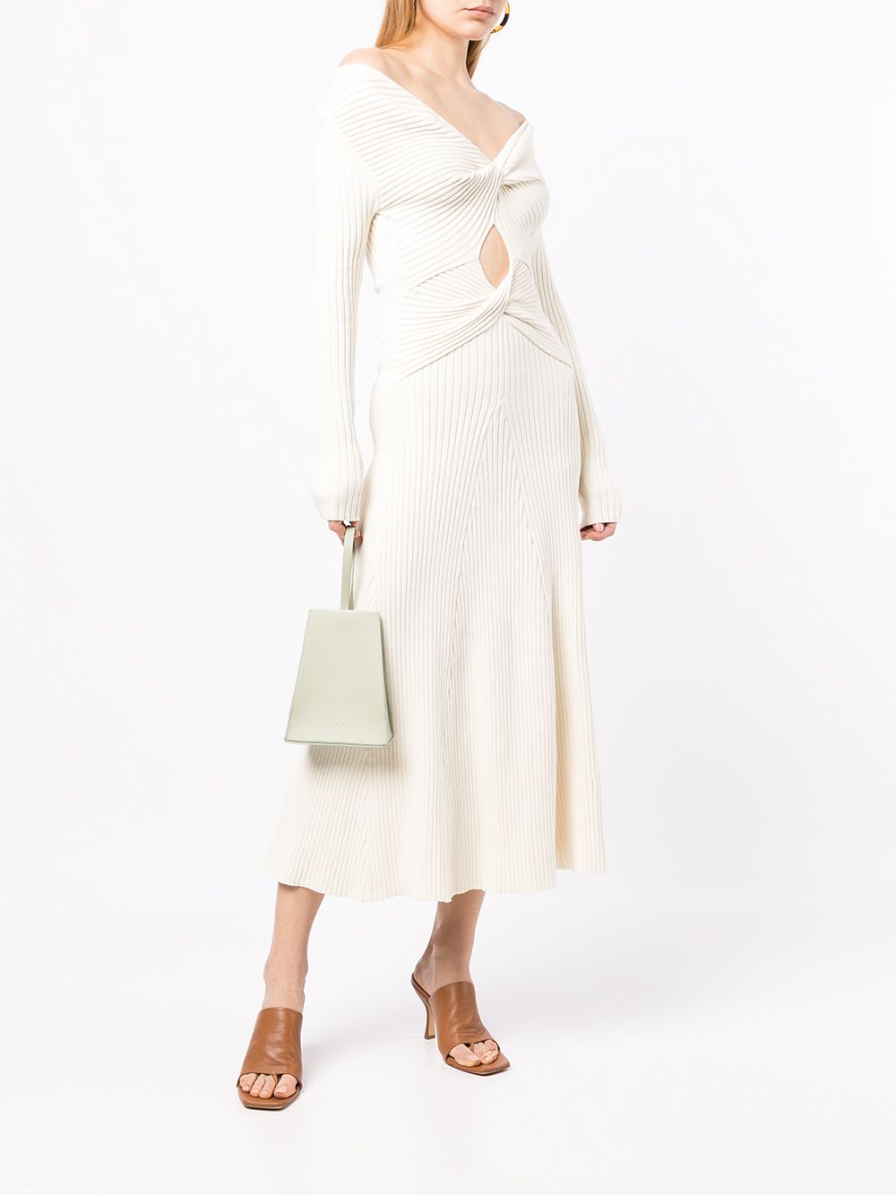 фото Anna quan ribbed-knit twist-front dress