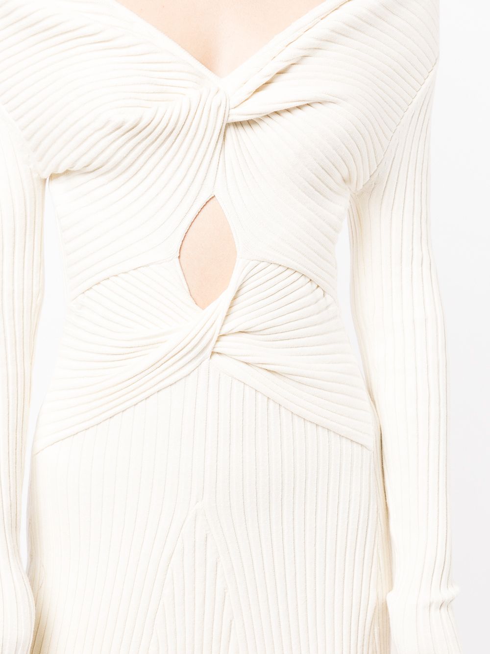 фото Anna quan ribbed-knit twist-front dress