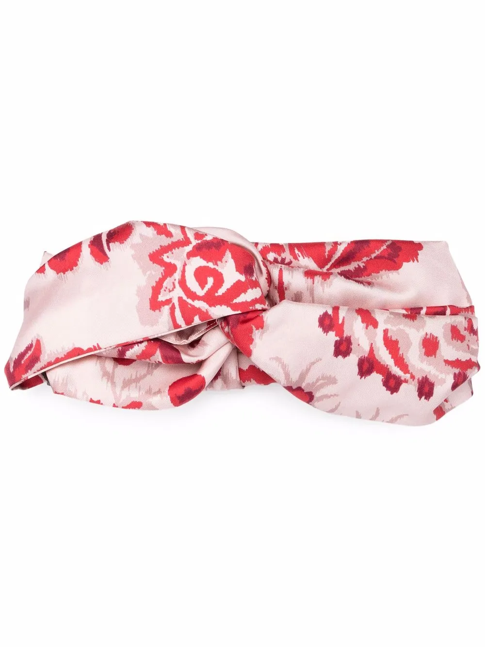 knotted floral-print headband