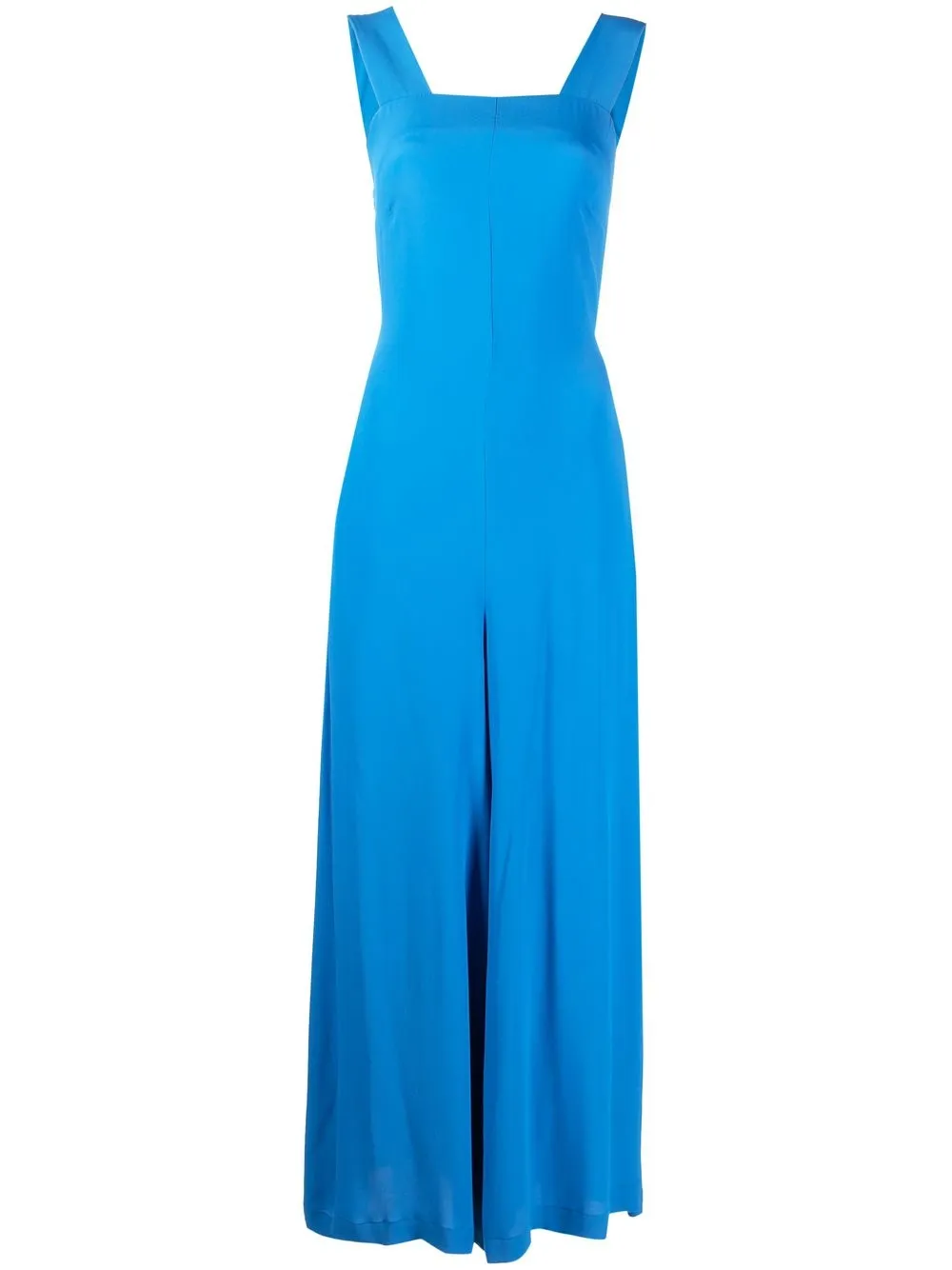 

Semicouture draped-detailing wide-leg jumpsuit - Blue