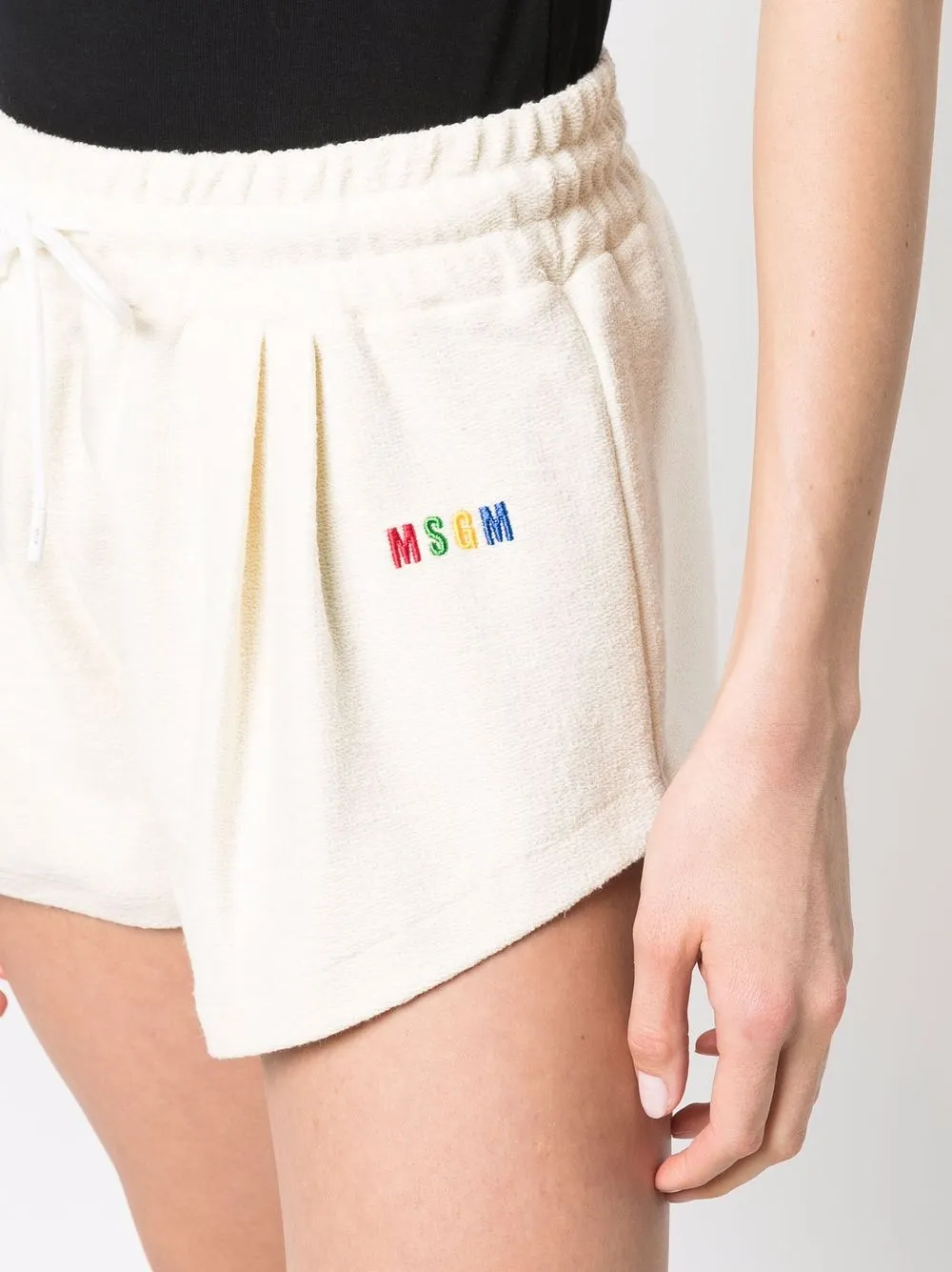 Logo-Embroidered Cotton Track Shorts