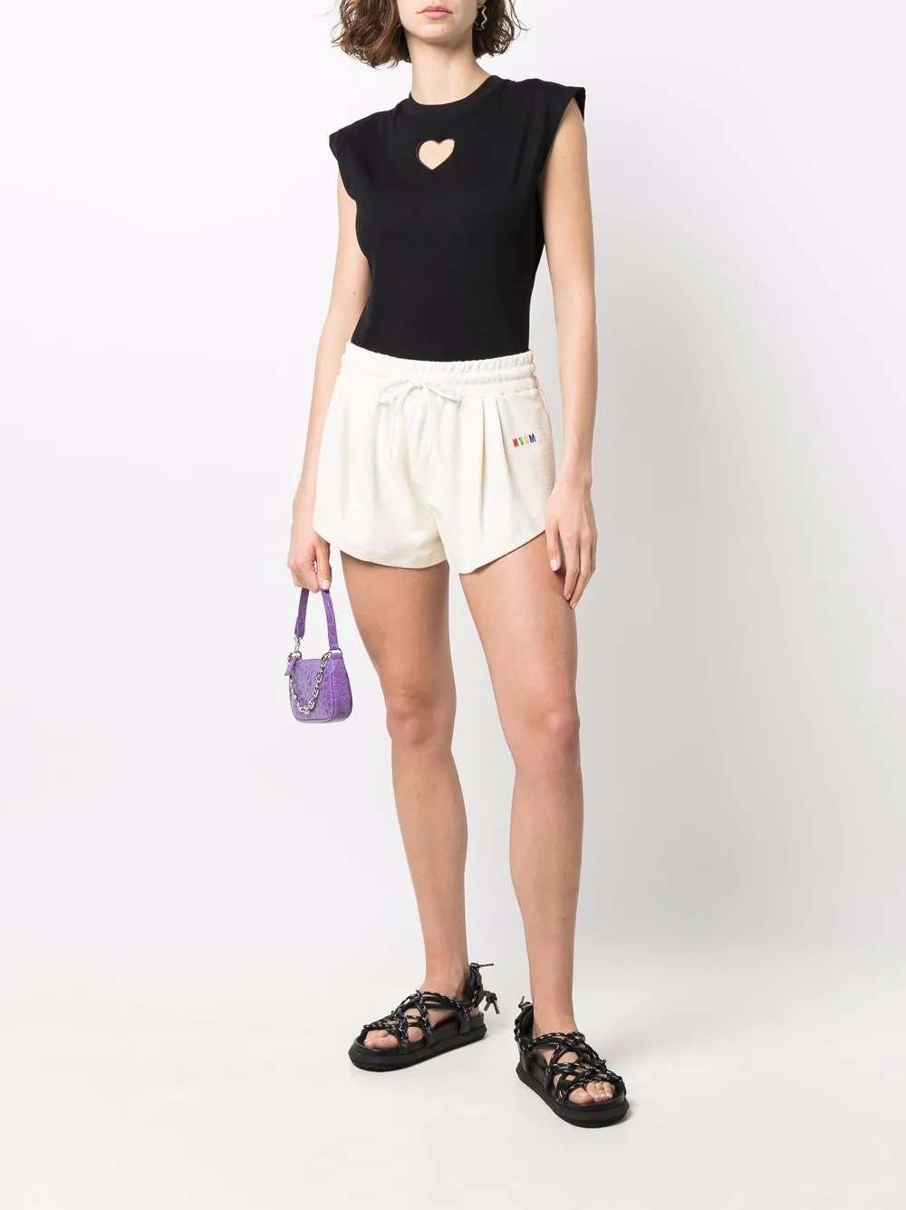 MSGM shorts deportivos con logo bordado | Shorts | Image 2