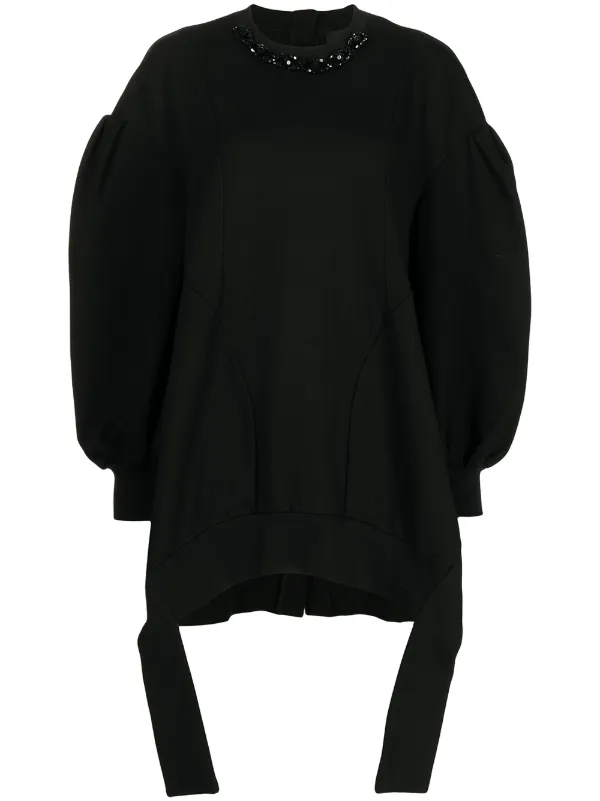 black puff sleeve sweatshirt