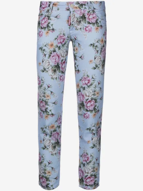 DSQUARED2 pantalones skinny con motivo floral