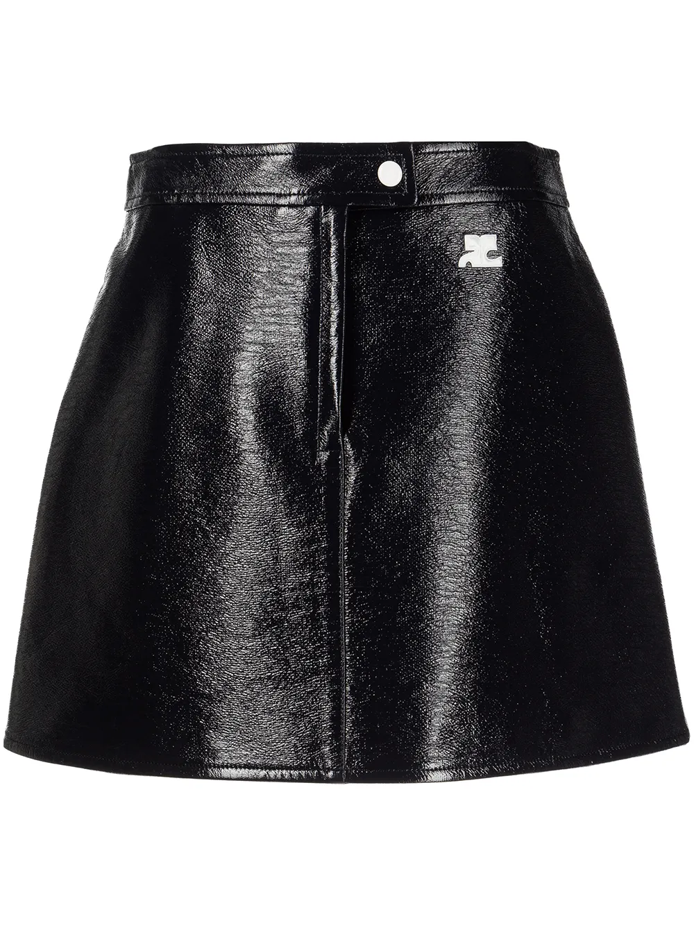 Courrèges logo-embellished Leather Mini Skirt - Farfetch