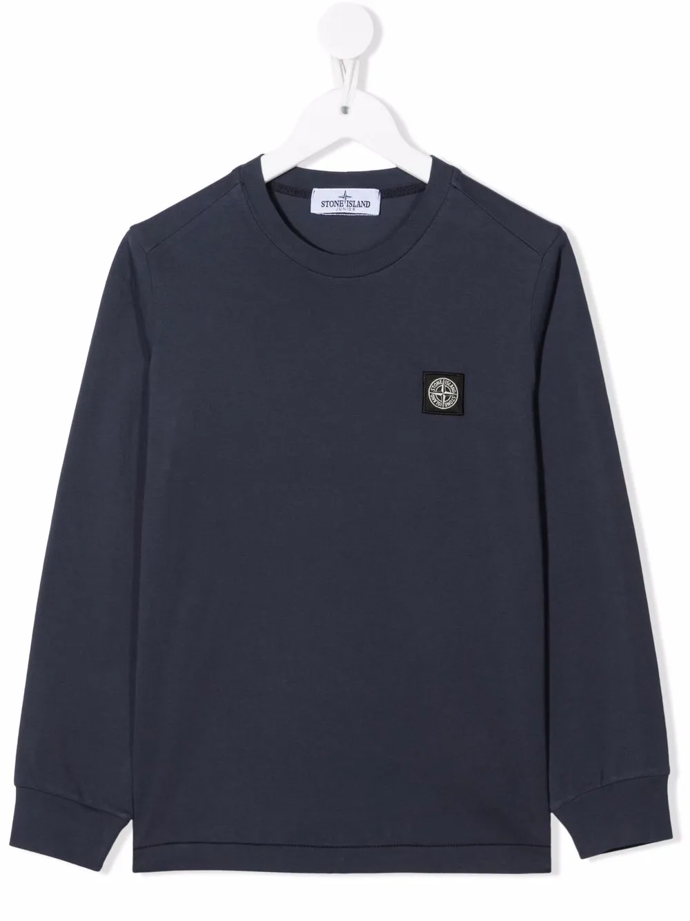 

Stone Island Junior sudadera con parche del logo - Azul