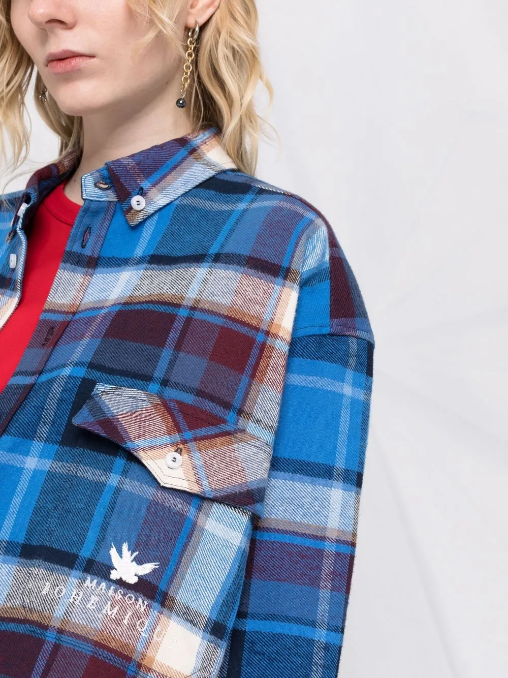 фото Maison bohemique рубашка в клетку