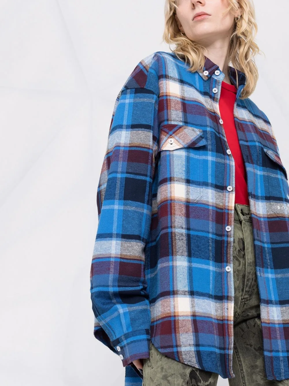 фото Maison bohemique рубашка в клетку