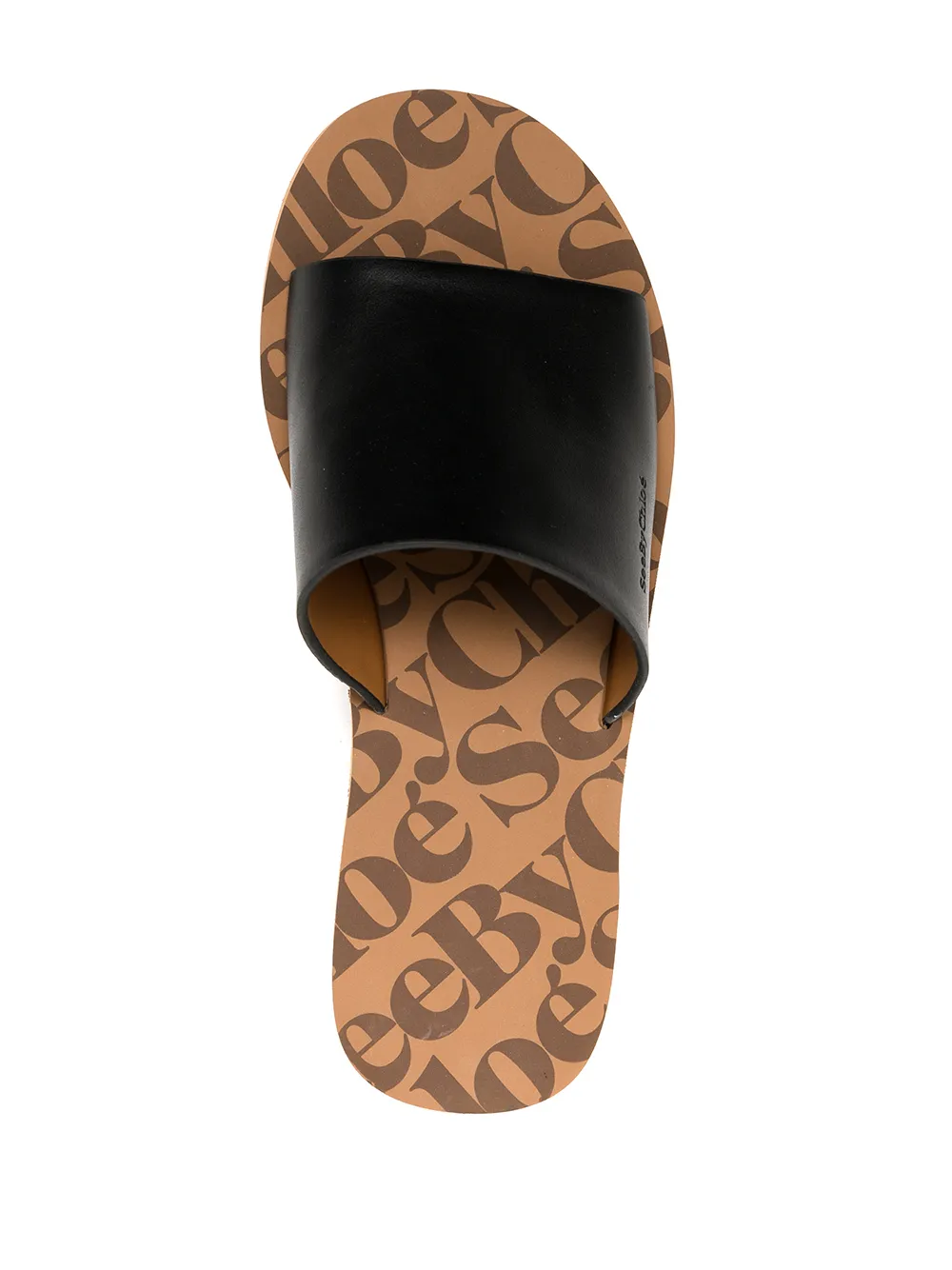 See by Chloé leather block-heel sandals Brown