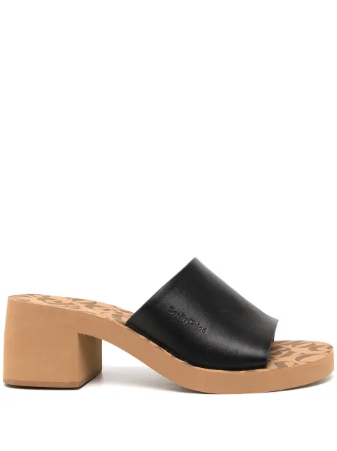 See by Chloé leather block-heel sandals