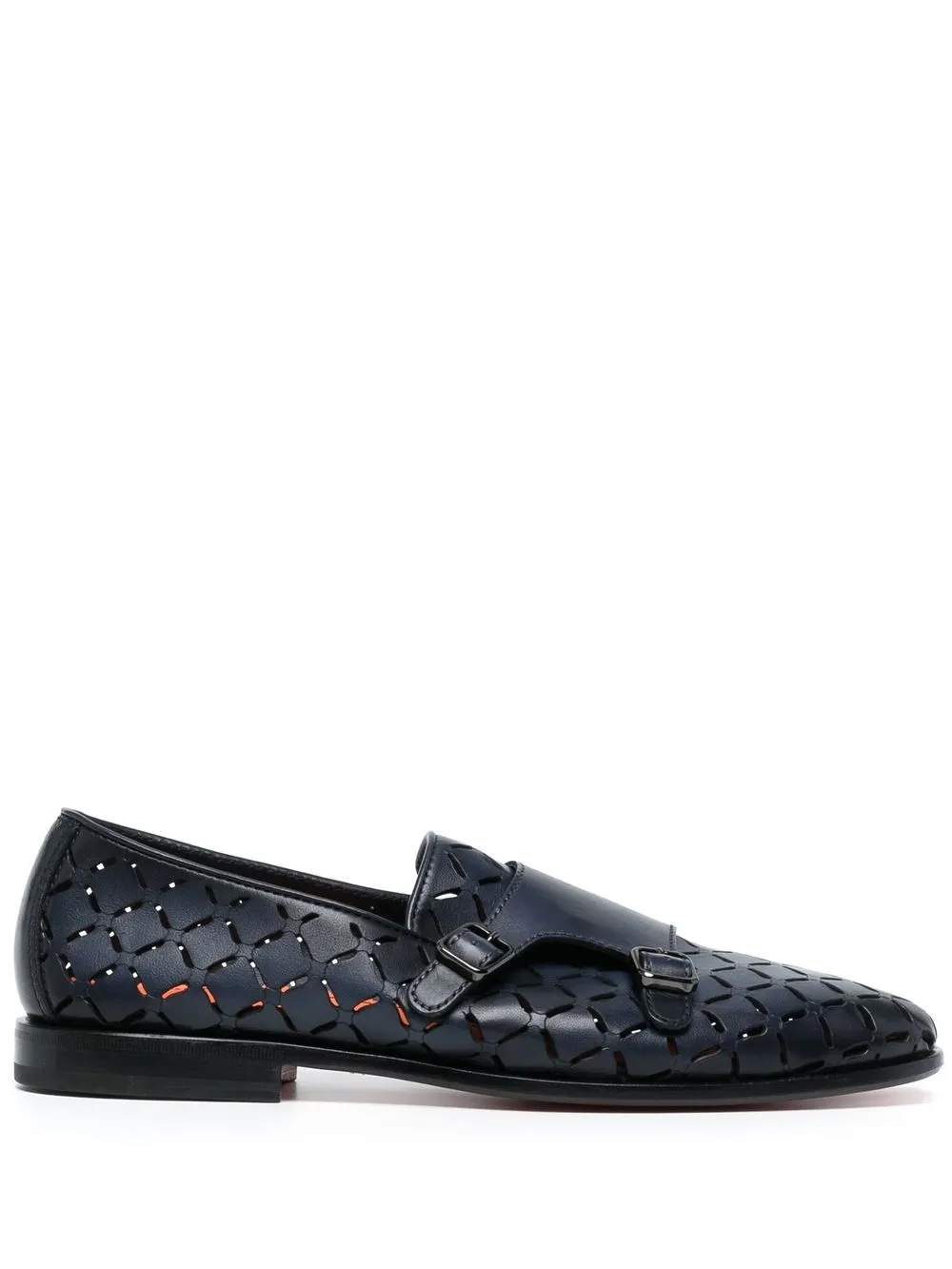 

Santoni zapatos monk con aberturas - Negro