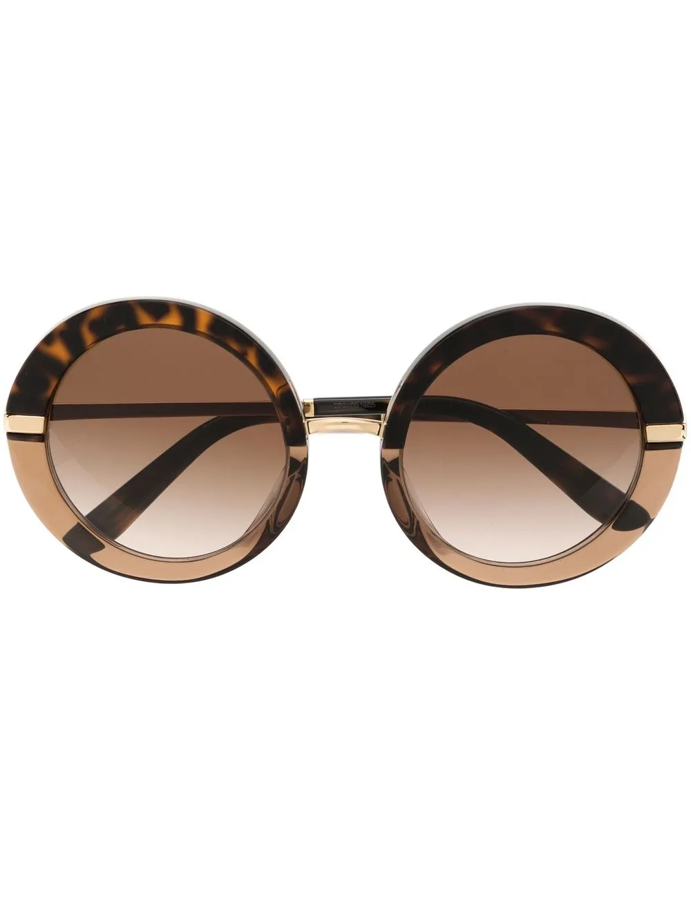 

Dolce & Gabbana Eyewear lentes de sol con armazón redonda estilo carey - Marrón