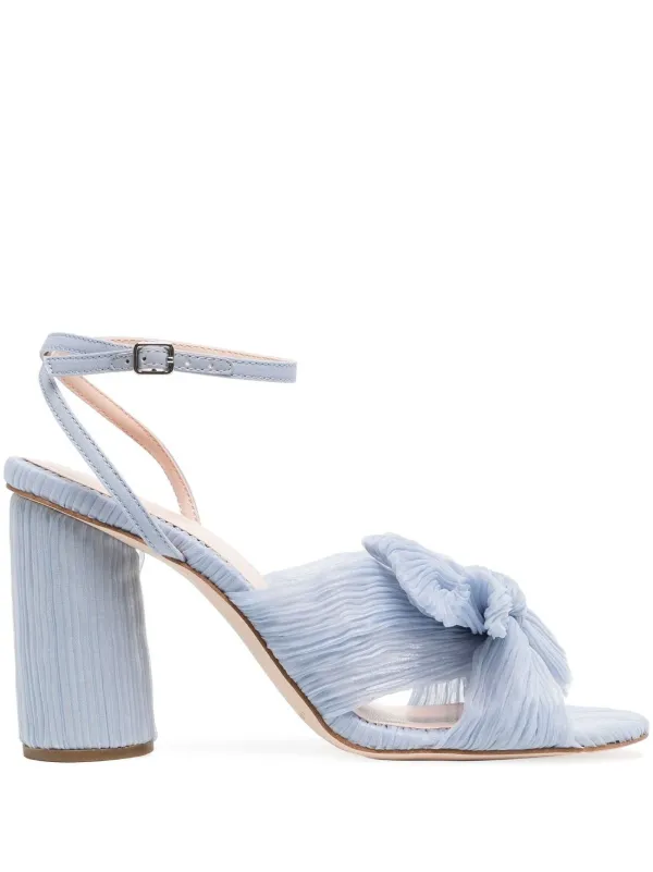 Loeffler Randall plissé-detail 90mm Sandals Blue FARFETCH NZ