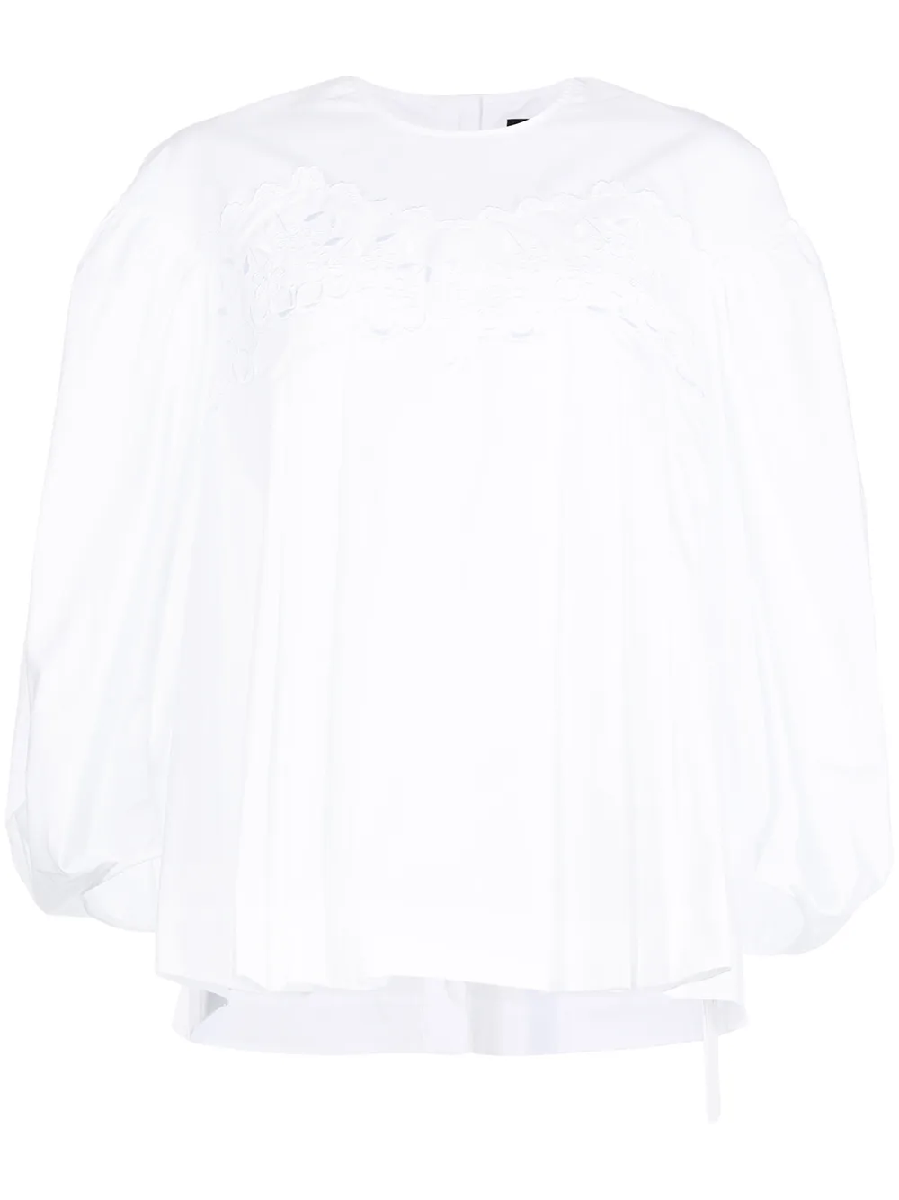 

Simone Rocha blusa con mangas farol - Blanco