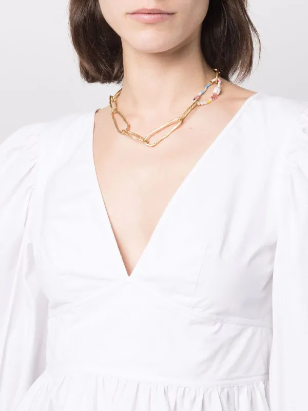 Forte Forte pearl-ring chain necklace 