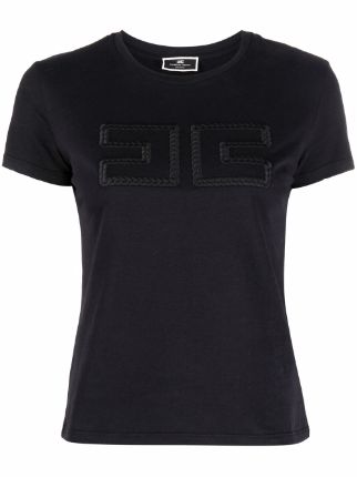 Elisabetta Franchi logo-embossed T-shirt - Farfetch