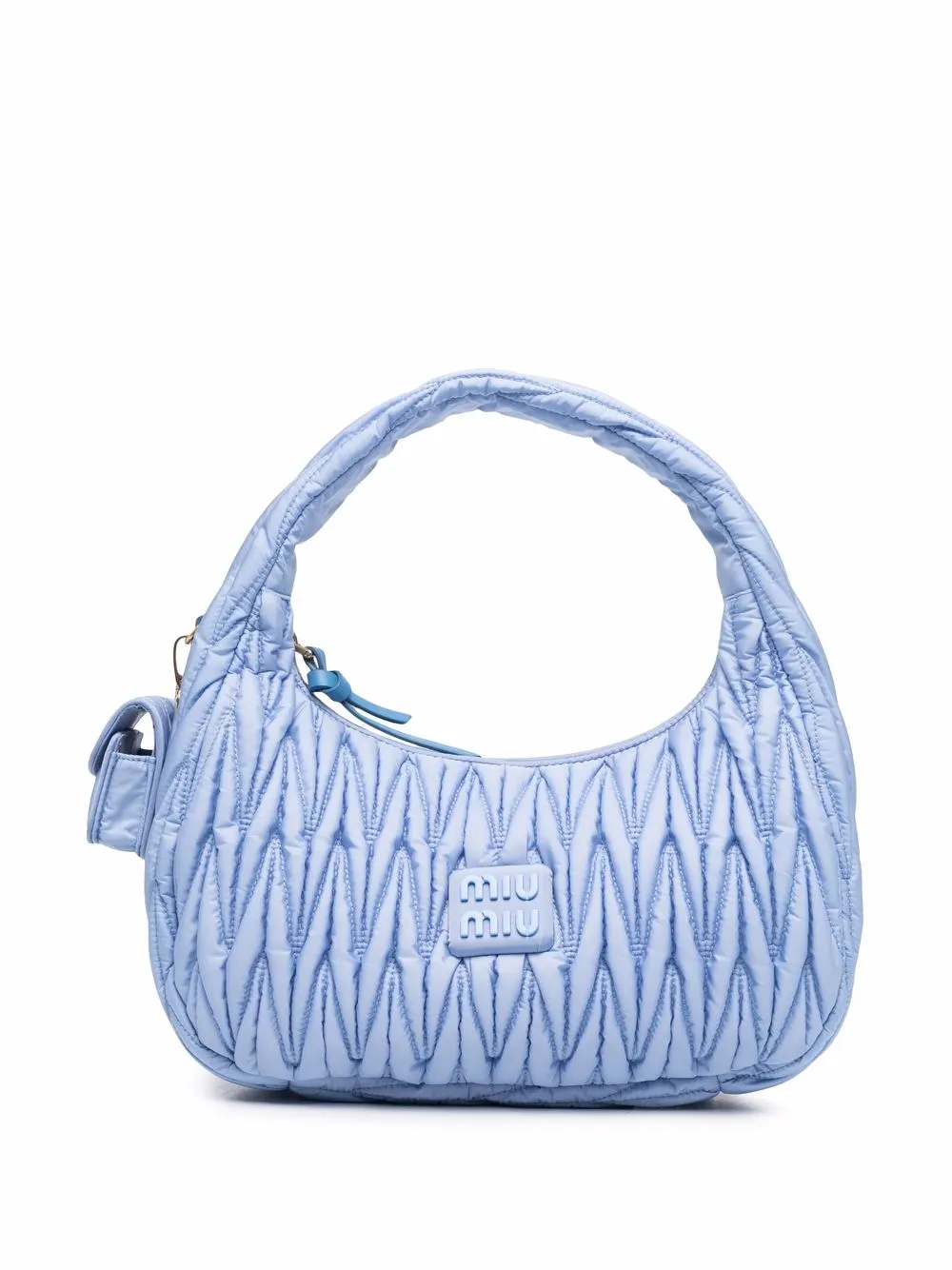 Miu Miu Wander Matelassé Tote Bag In Blue ModeSens