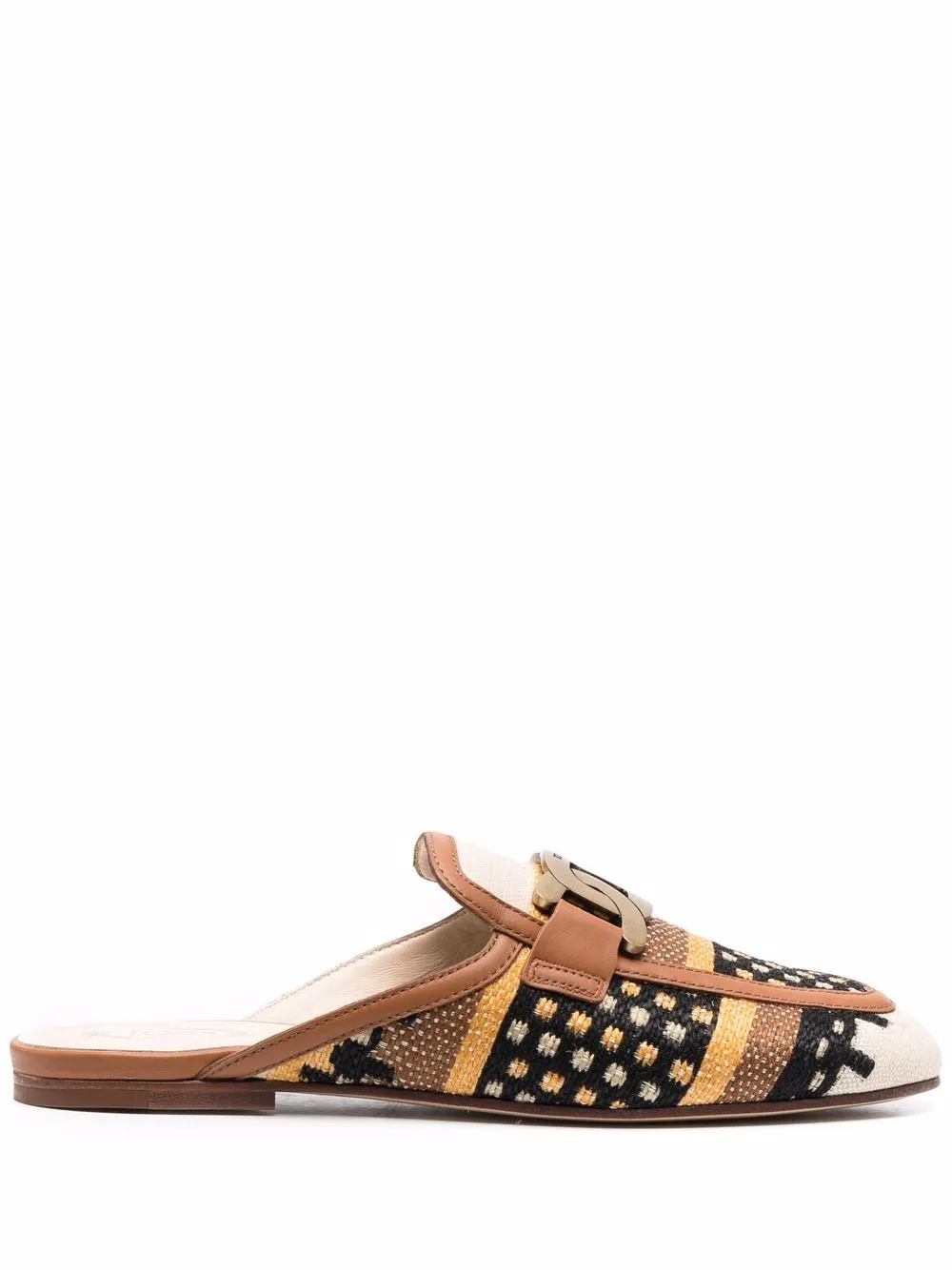 

Tod's woven slip-on mules - Brown