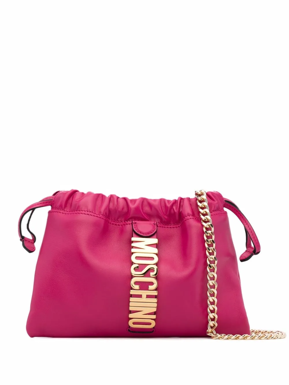 фото Moschino сумка через плечо с кулиской и логотипом