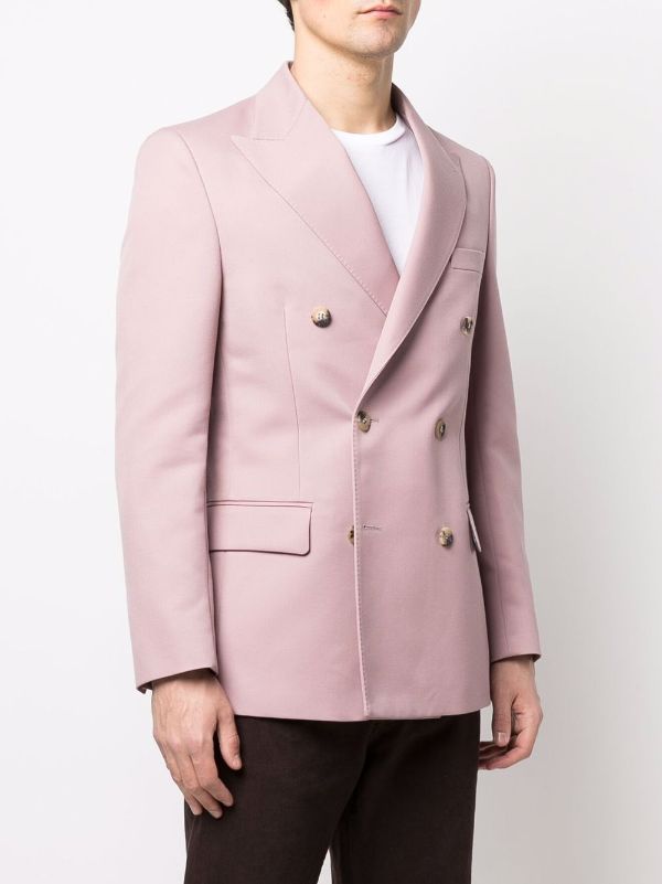 pink double breasted blazer mens