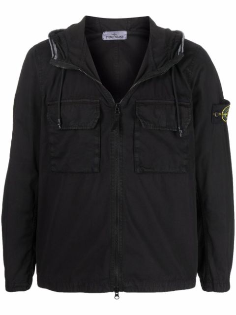 hooded overshirt stone island