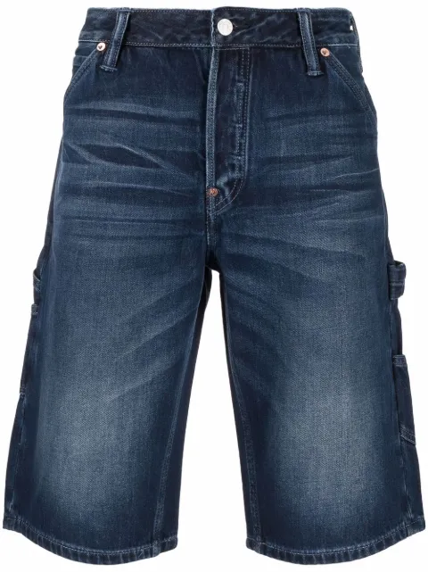 EVISU logo-print Denim Shorts - Farfetch