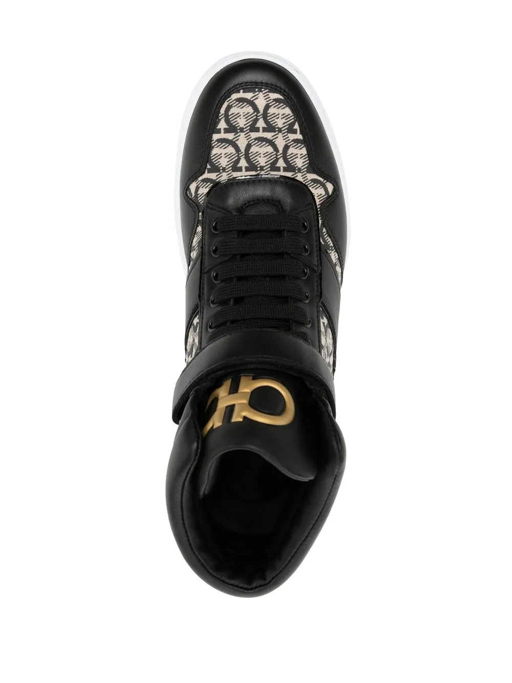 Ferragamo Noe' Gancini-print sneakers Black