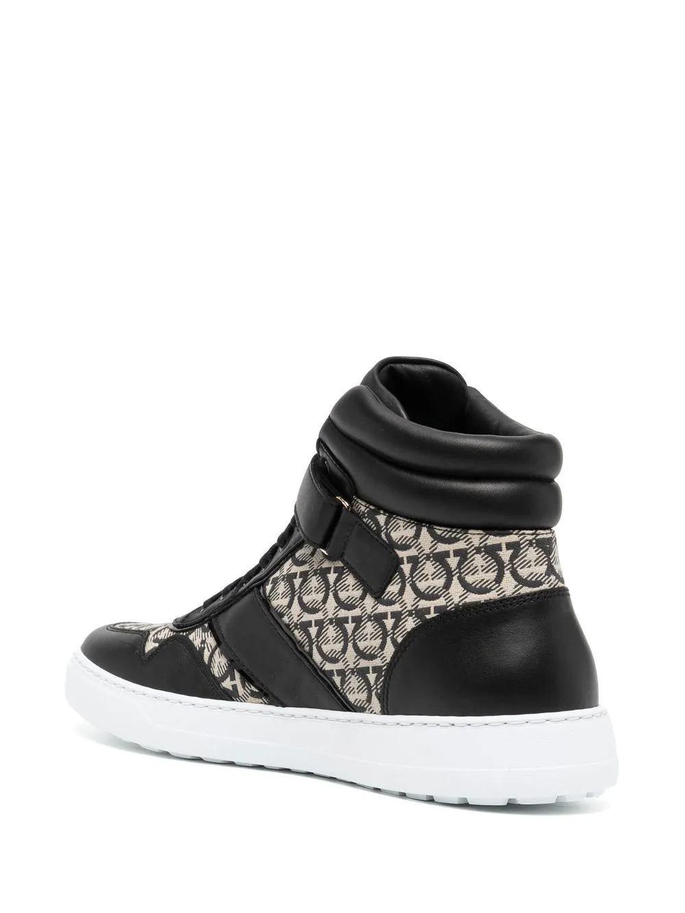 Ferragamo Noe' Gancini-print sneakers Black