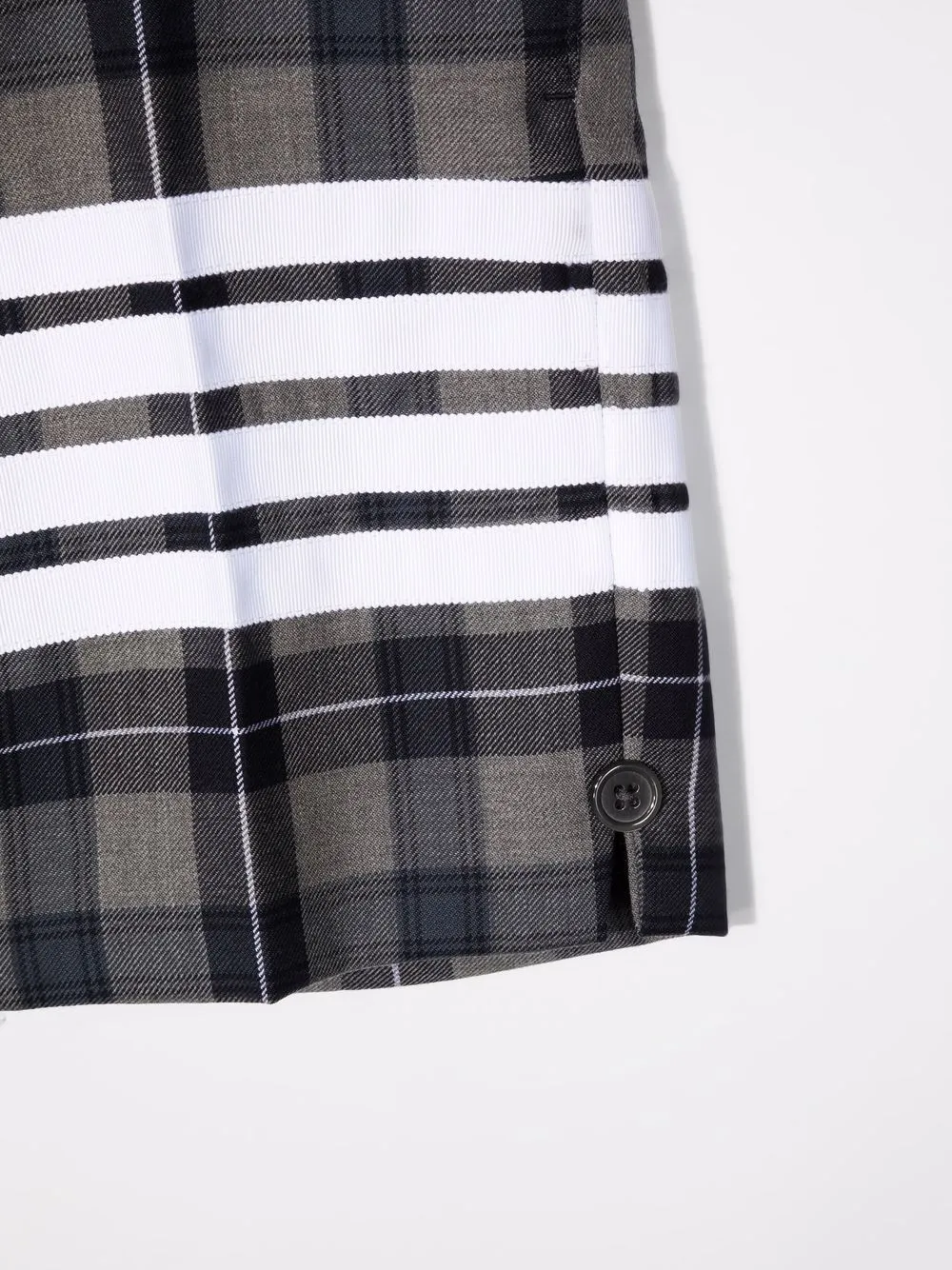  Thom Browne Kids Bermudas Mit Schottenkaro   Grau 
