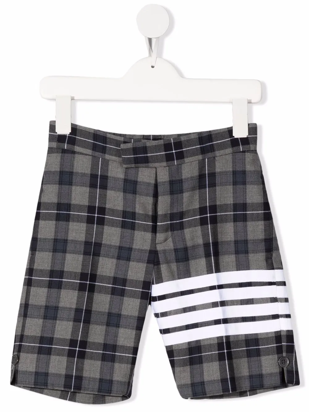 

Thom Browne Kids bermudas con motivo 4-Bar - Gris