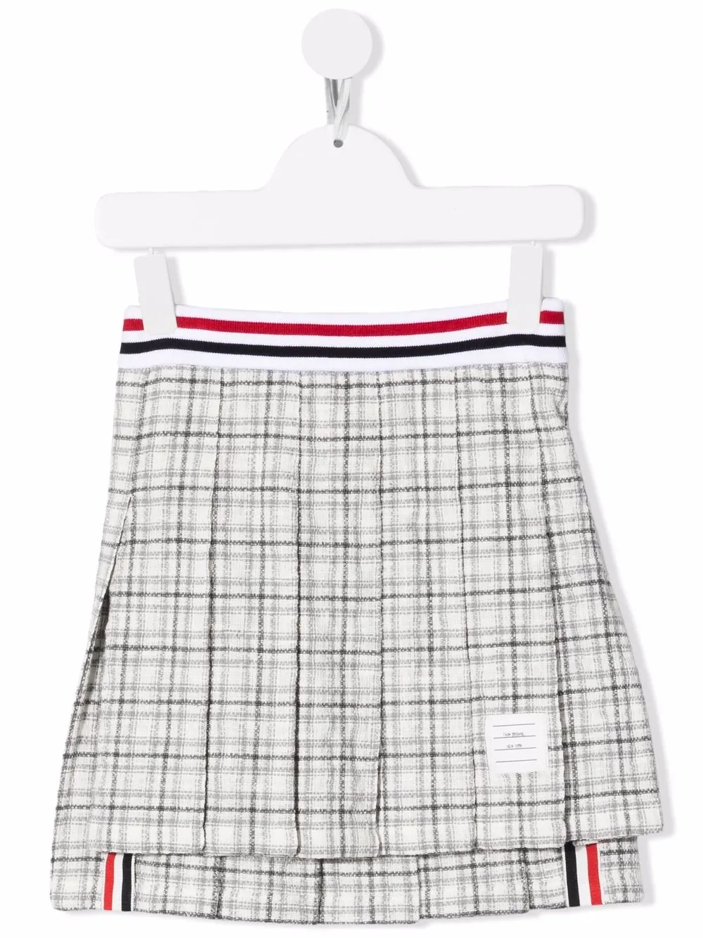 

Thom Browne falda plisada de tweed - Gris