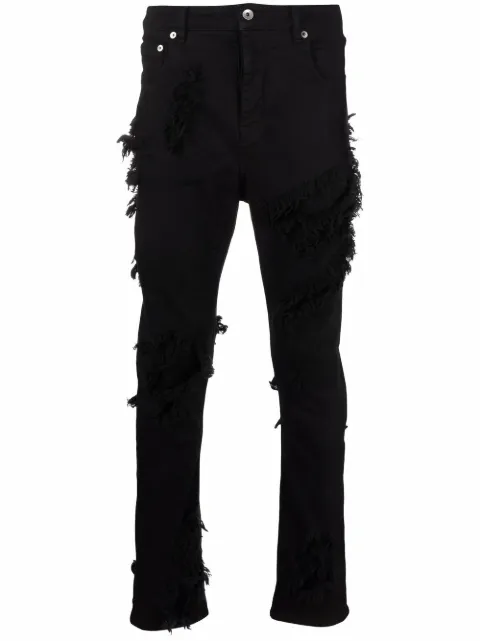 Rick Owens DRKSHDW جينز ضيق بزينة منسلة