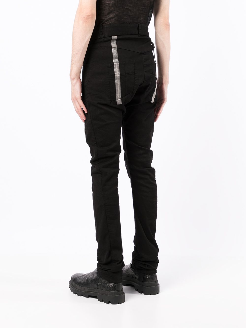 фото Boris bidjan saberi stripe-detail mid-rise trousers