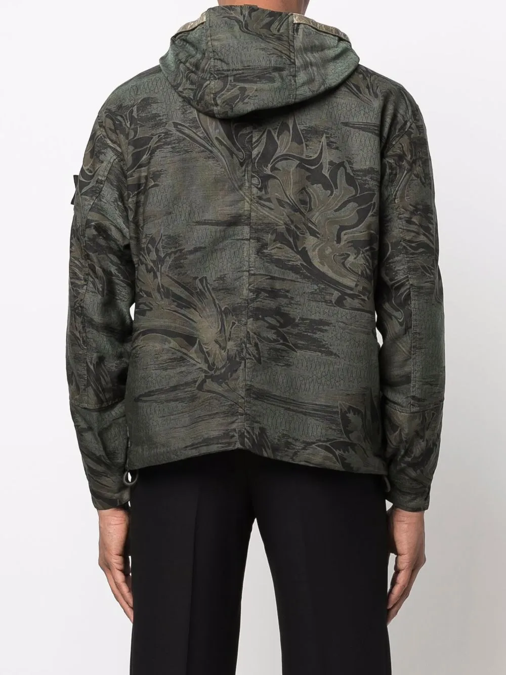 фото Stone island shadow project куртка с капюшоном и камуфляжным принтом