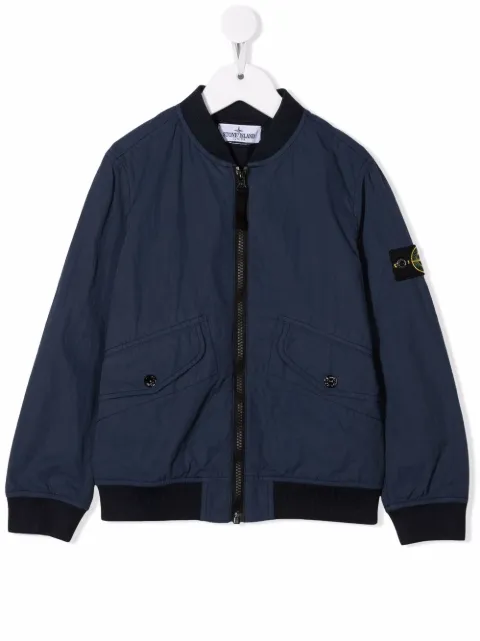 Stone Island Junior جاكيت بومبر بشارة شعار الماركة