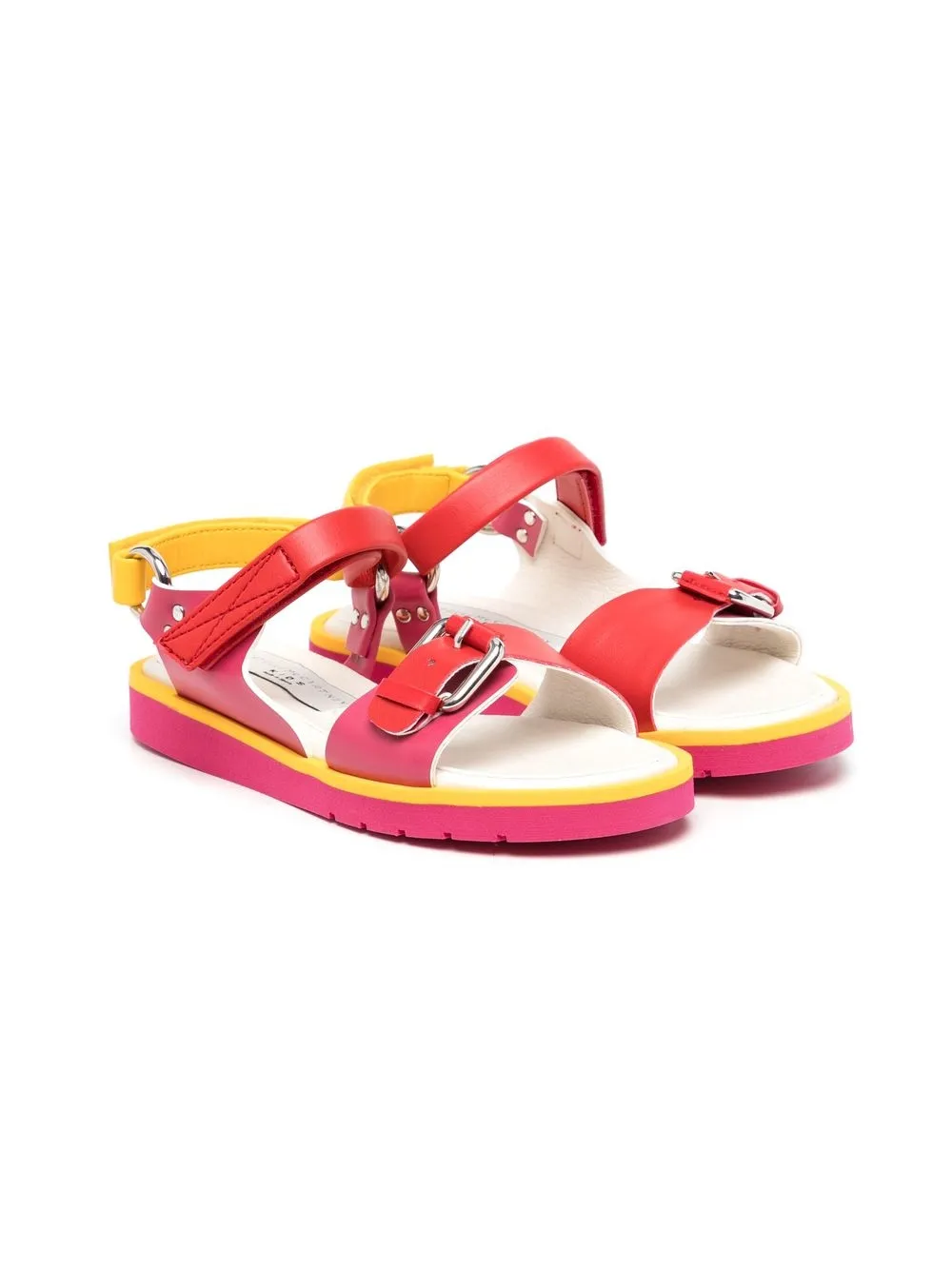 

Stella McCartney Kids sandalias con puntera abierta - Rojo