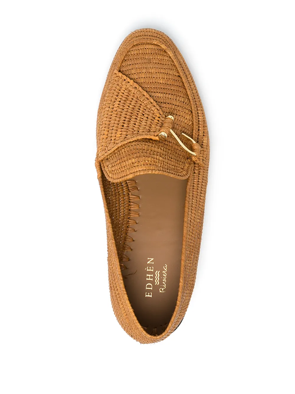 Edhen Milano hook-detail woven loafers Brown