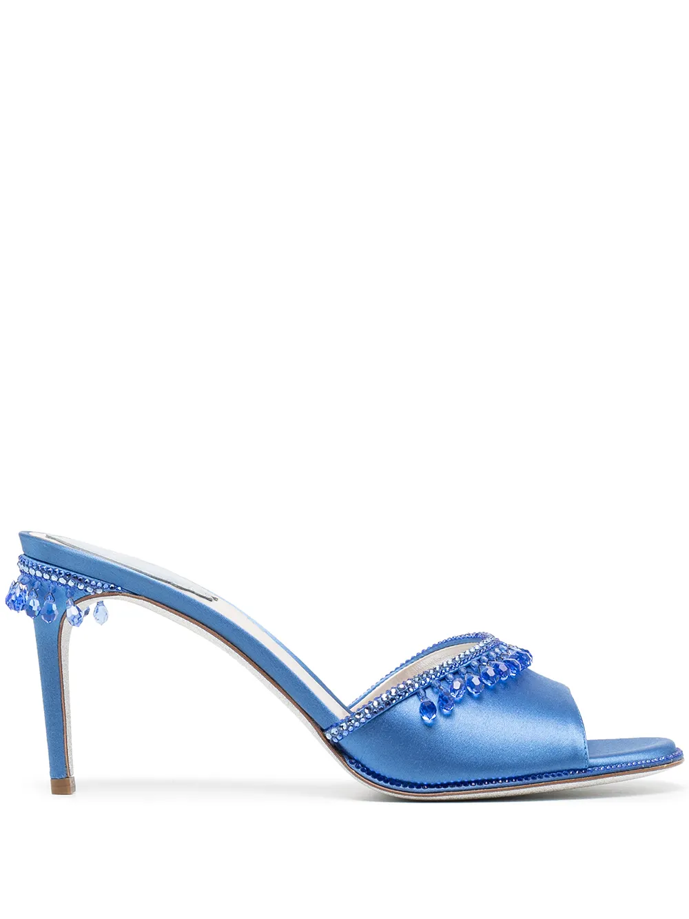 RenÃ© Caovilla Chandelier crystal-drop Satin Mules - Farfetch