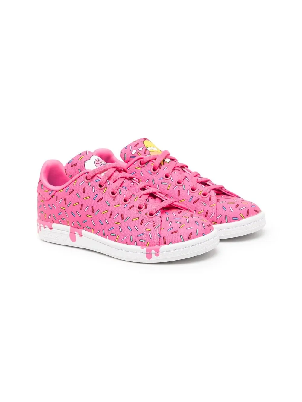 Adidas Kids Stan Smith J lace-up trainers Pink