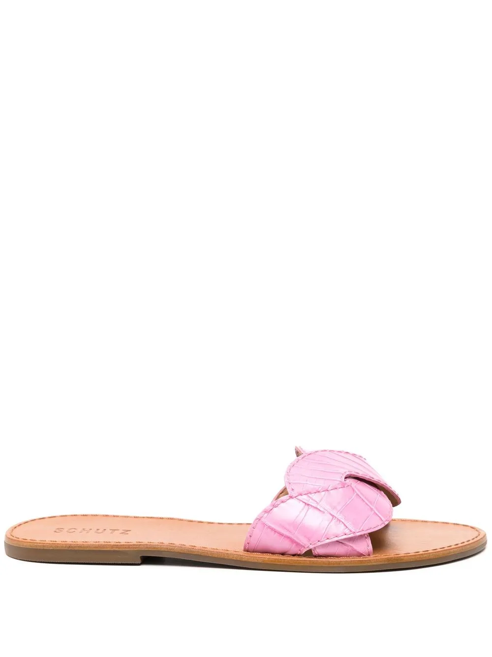 

Schutz flat leather slides - Pink